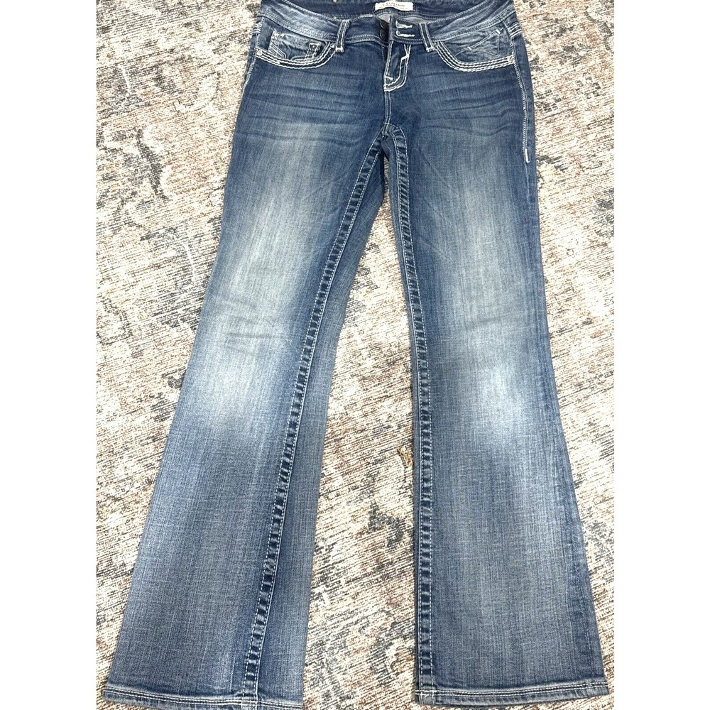 Vigoss Women's Jeans Mid Rise Embellished Women's Size 30 Waist‎ 32 Length 41